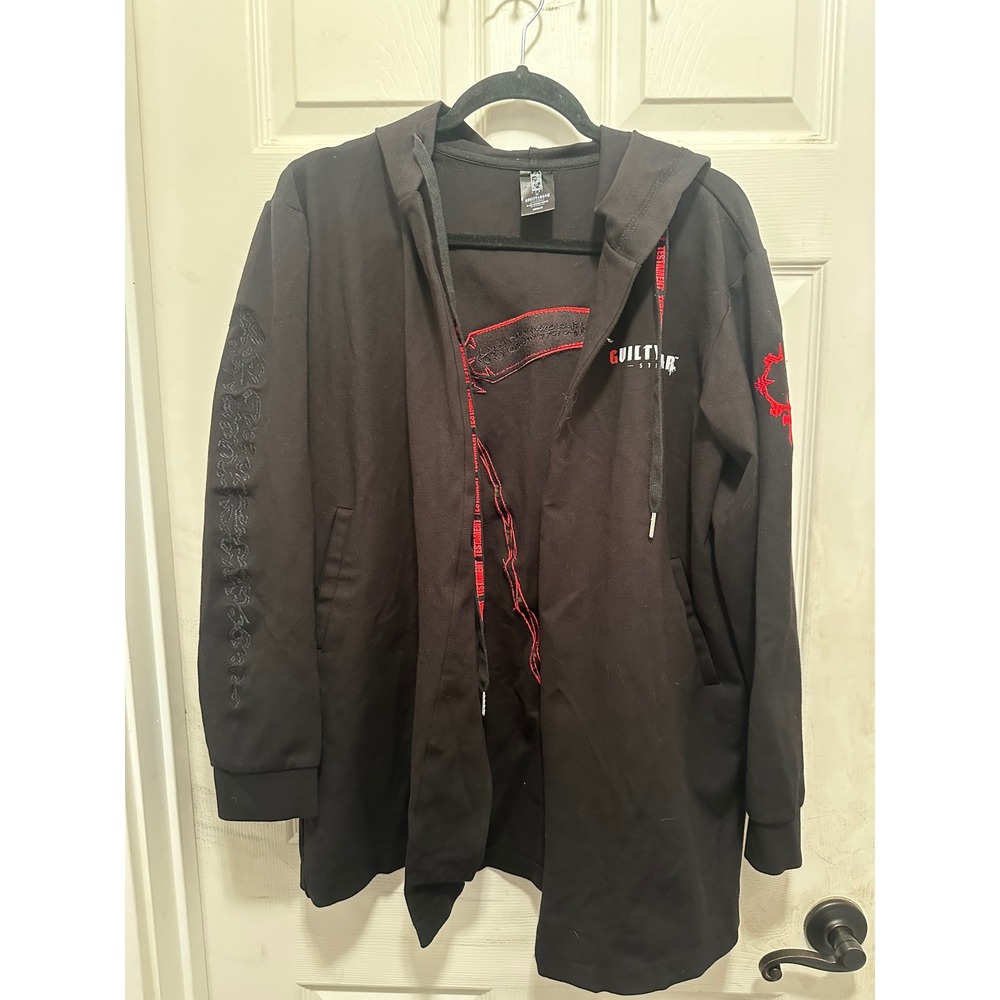 Guilty Gear Strive Testament Kani Hoodie Black Red Scythe Embroidery M Game